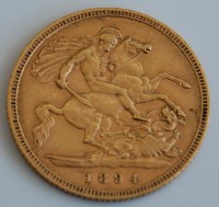 Lot 2118 - Great Britain, 1894 gold half sovereign, Queen...