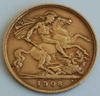 Lot 2120 - Great Britain, 1908 gold half sovereign,...