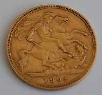 Lot 2122 - Great Britain, 1902 gold half sovereign,...