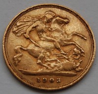 Lot 2147 - Great Britain, 1903 gold half sovereign,...