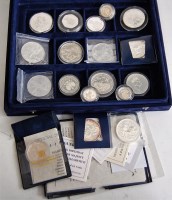 Lot 2155 - A collection of 18 various silver proof coins...