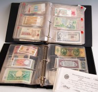 Lot 2174 - Six albums of various world bank notes to...