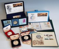 Lot 2176 - Eight various silver proof coins to include...