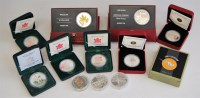 Lot 2181 - Twelve various silver coins, to include; 2000...