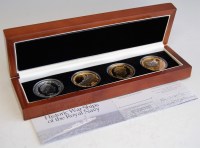 Lot 2219 - A cased set of four crowns commemorating The...