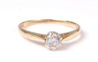 Lot 2540 - An 18ct single stone diamond ring, the round...