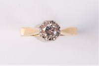 Lot 2546 - An 18ct single stone diamond ring, the round...