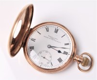 Lot 2588 - A 9ct half hunter pocket watch by Kendall &...