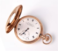 Lot 2611 - A 9ct half hunter pocket watch by Kendall &...