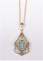 Lot 2689 - An early 20th century style aquamarine and...