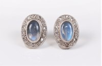 Lot 2700 - A pair of early-mid 20th century moonstone and...