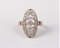 Lot 2701 - A 9ct belle epoque style diamond ring, the...