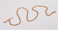 Lot 2709 - An 18ct rope twist chain and a 9ct...