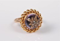 Lot 2714 - A 19th century style amethyst and diamond ring,...
