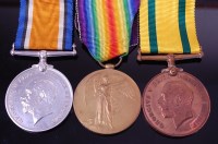 Lot 1026 - A WW I group of three to include British War,...