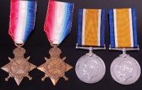 Lot 1029 - A collection of four WW I medals to include...