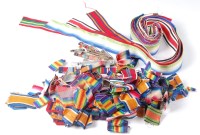 Lot 1120 - A large collection of medal ribbons and bars...