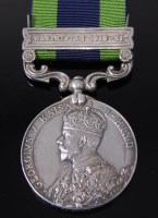 Lot 1155 - An India General Service medal (1908-1939)...