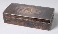 Lot 1165 - A George V. silver table cigarette box of...