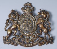 Lot 1167 - A Victorian brass regimental helmet plate,...