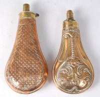 Lot 1180 - A James Dixon & Sons brass and copper powder...