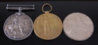 Lot 1199 - A WW I British War and Victory duo, naming S -...