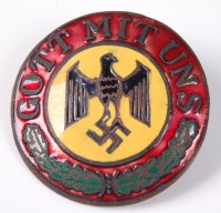 Lot 1206 - A German enemelled lapel badge, having a...