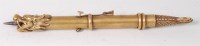 Lot 1214 - A Chinese brass assasins sleeve gun, having a...