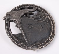 Lot 1221 - A German Blockade Runner badge, marked verso...