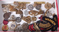 Lot 1225 - A collection of various cap badges, shoulder...