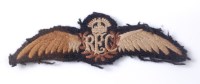 Lot 1276 - A post WW I RFC cloth wing badge.
