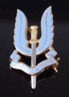 Lot 1298 - A Special Air Service 9ct gold and blue...