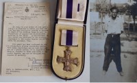 Lot 1304 - An interesting George VI Military Cross medal...