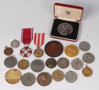 Lot 1316 - A collection of miscellaneous medals to...