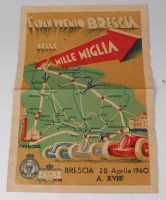 Lot 1322 - An Italian Facist Mille Migla racing poster,...