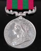 Lot 1336 - An India campaign medal (1896), no clasps and...