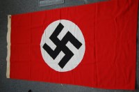 Lot 1358 - A German N.S.D.A.P. cotton flag having...