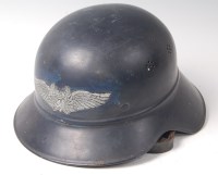 Lot 1368 - A German Luftschutz Civil Defence helmet, with...