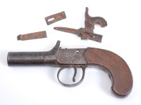Lot 1374 - A 19th century boxlock percussion pistol,...
