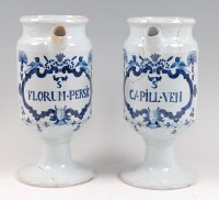 Lot 2 - A pair of 19th century Delft wet drug jars,...