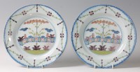 Lot 12 - A pair of 18th century English Delft plates,...