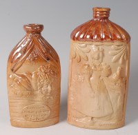 Lot 24 - A Doulton & Watts stoneware flask, relief...
