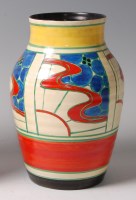 Lot 43 - A Clarice Cliff Isis pottery vase, in the...