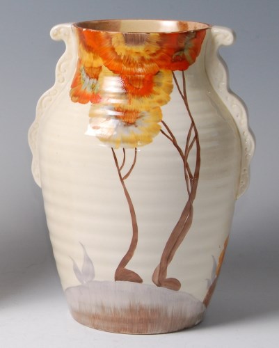 Lot 45 - A Clarice Cliff pottery Isis vase, in the...