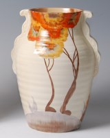 Lot 45 - A Clarice Cliff pottery Isis vase, in the...
