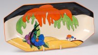 Lot 74 - A Clarice Cliff Woodland pattern pottery...
