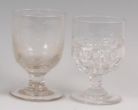 Lot 90 - An early 19th century pedestal glass goblet,...