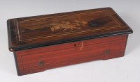 Lot 116 - A late 19th century Swiss rosewood and faux...