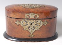 Lot 130 - A Victorian figured walnut and brass mounted...