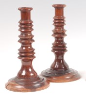 Lot 136 - A pair of early 19th century treen lignum...